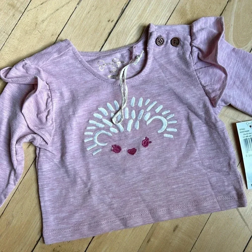 Jessica Simpson Baby Girl Long Sleeve Shirt Pink | Baby Girl Shirt | Baby Girl
